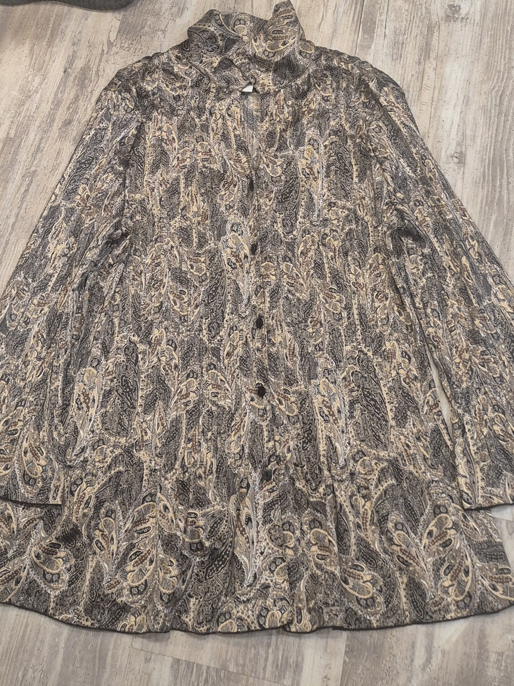 Neutral Paisley A-Line Women's Shirt